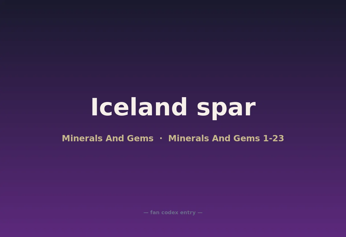 Iceland spar